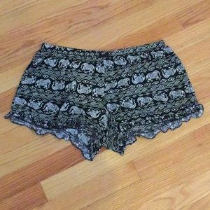 Elephant Pants Black & White Shorts
